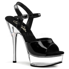 ALLURE-609  Black Patent/Clear