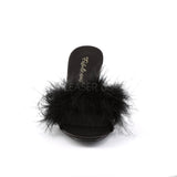 AMOUR-03  Black Satin-Fur