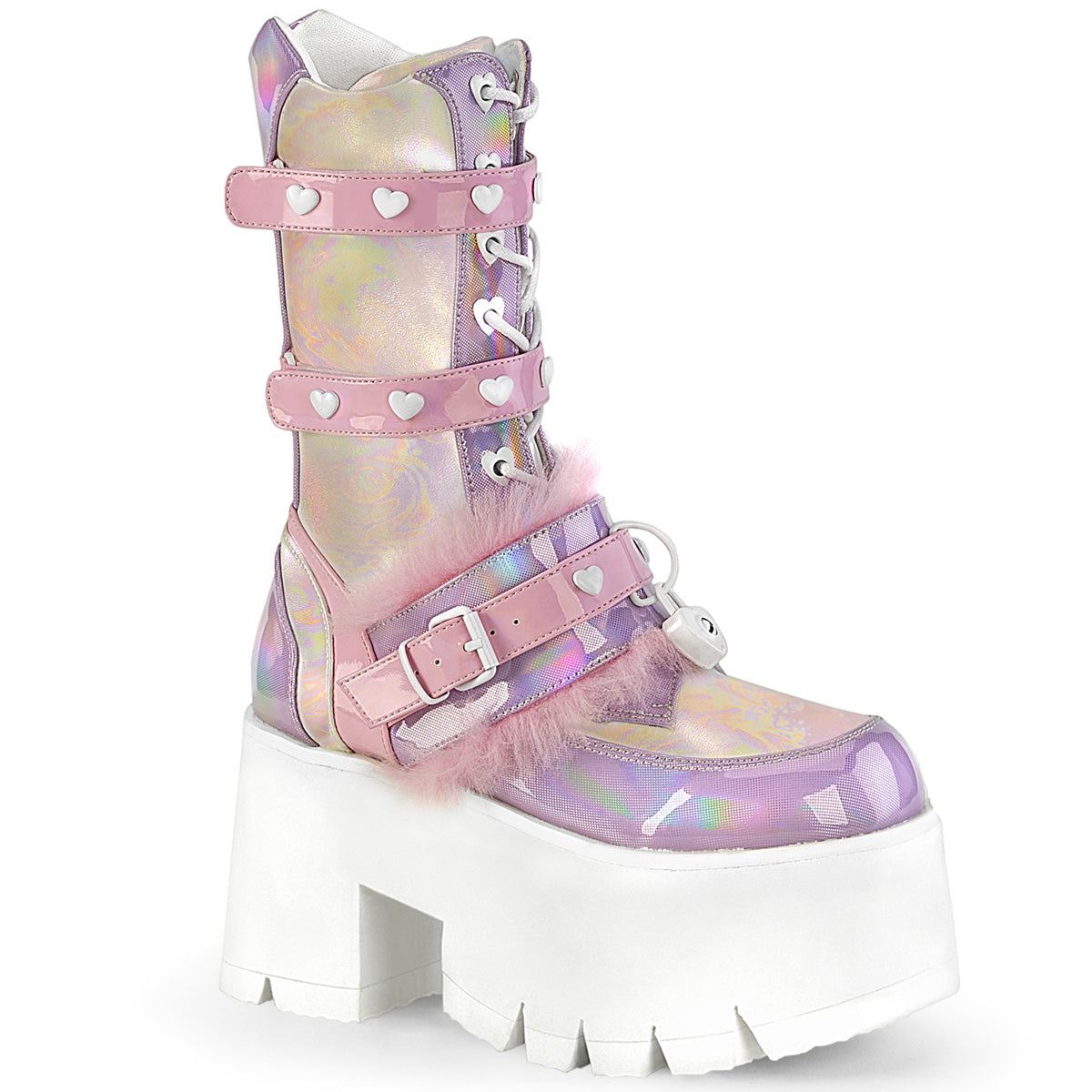 ASHES-120  Baby Pink-Lavender Holographic Patent