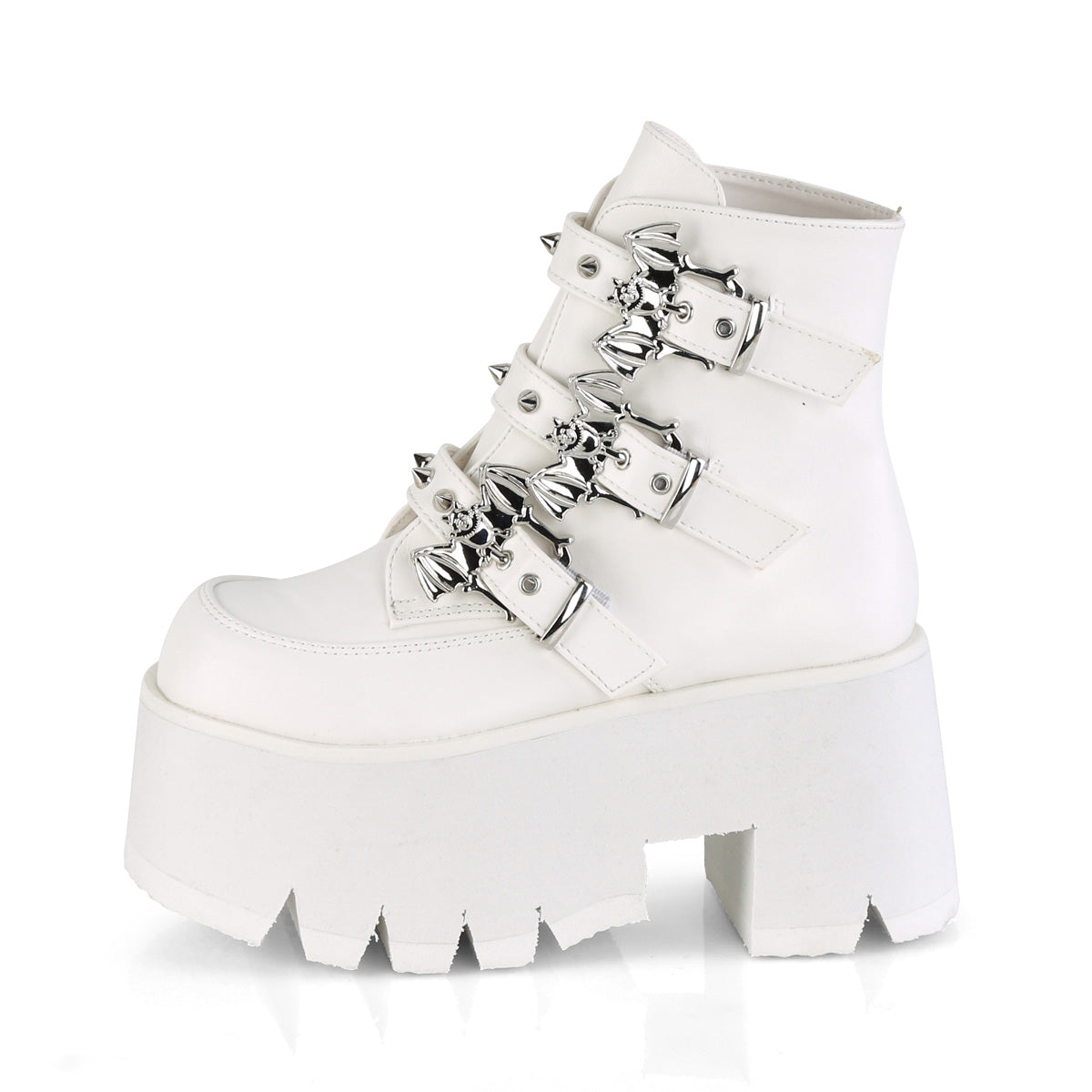 ASHES-55  White Vegan Leather