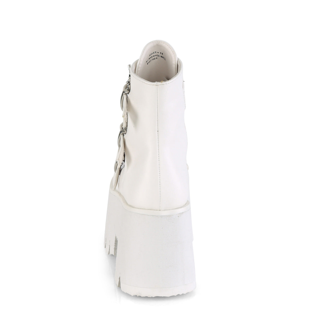 ASHES-55  White Vegan Leather