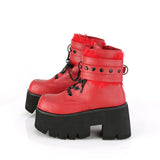 ASHES-57  Red Vegan Leather