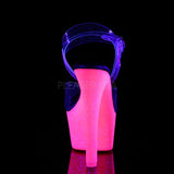 ASPIRE-608UVG  Clear/Neon Hot Pink Glitter