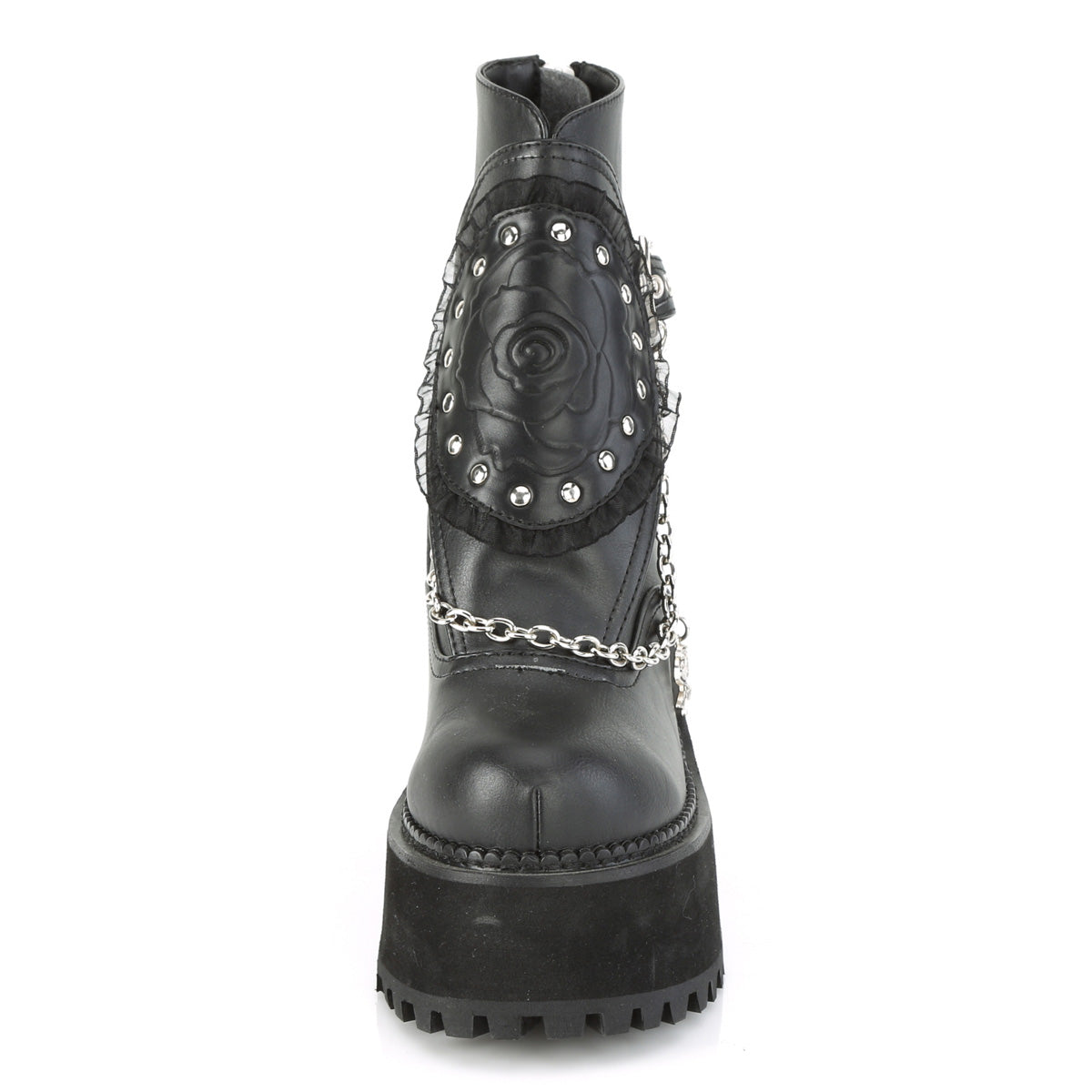 ASSAULT-55  Black Vegan Leather