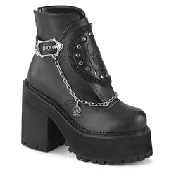 ASSAULT-55  Black Vegan Leather