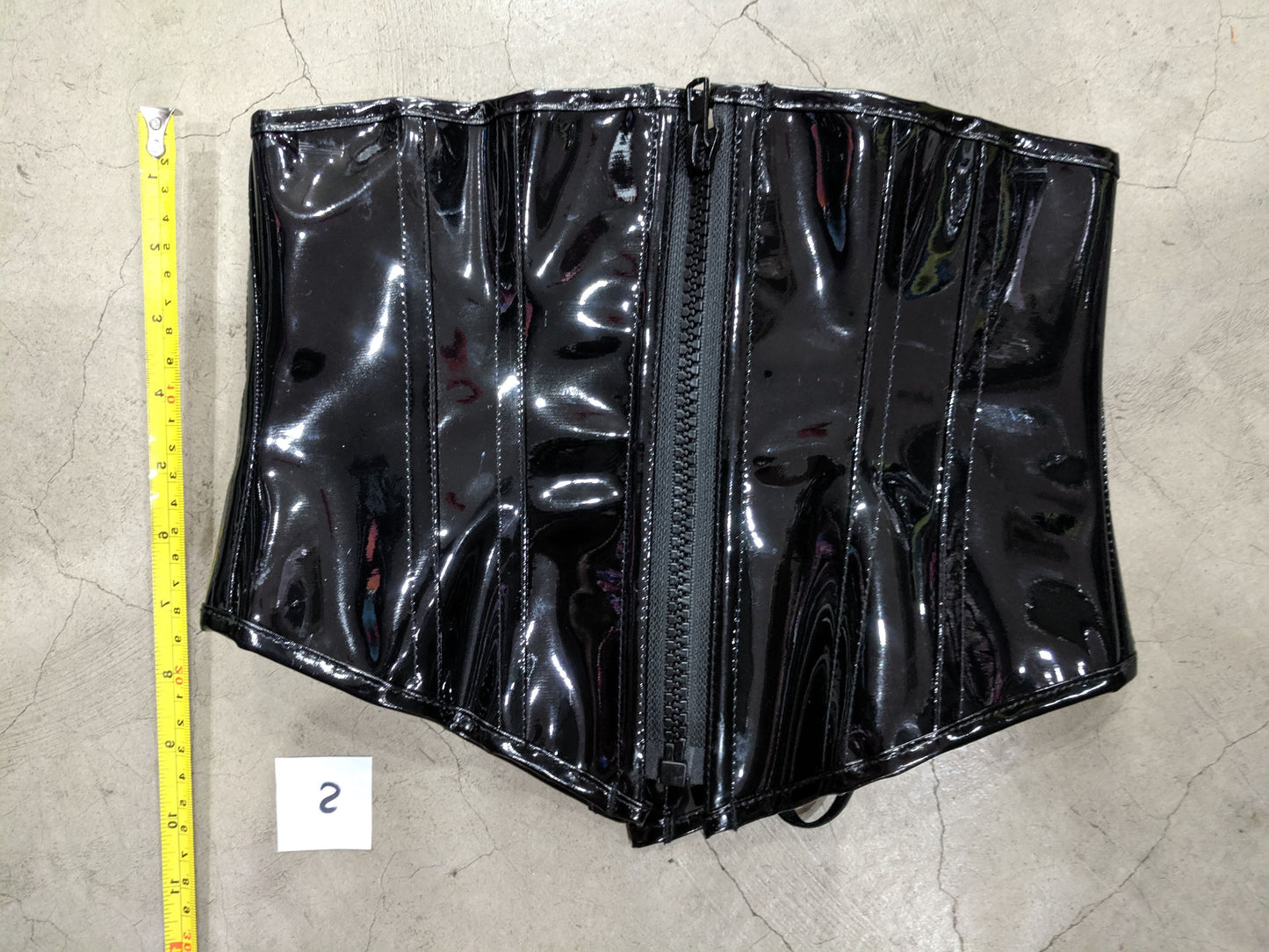 PVC Underbust Corset Front Zip Waist Cincher