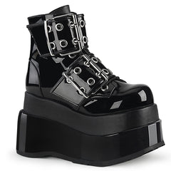 BEAR-104  Black Patent-Vegan Leather