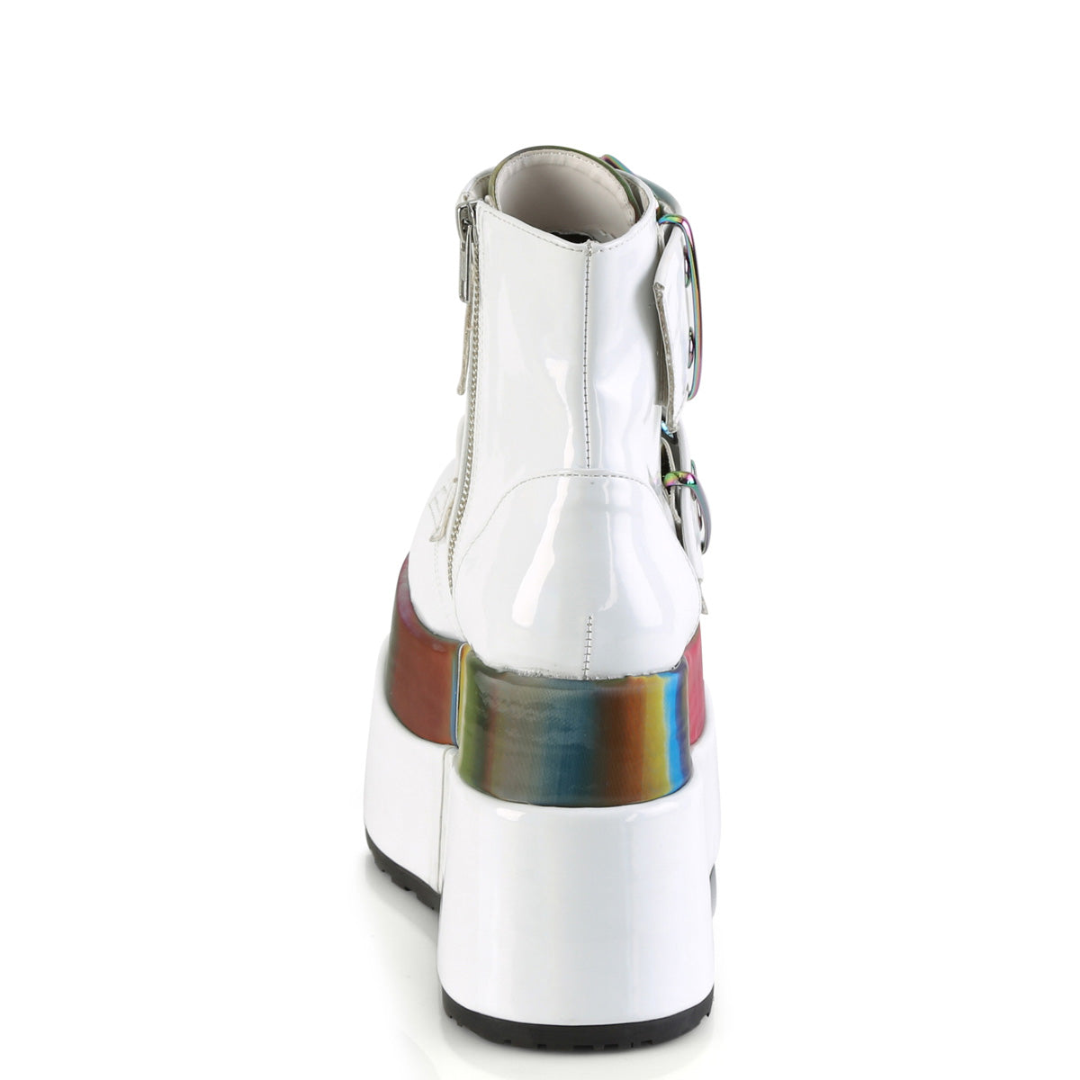 BEAR-104  White Patent-Rainbow Reflective