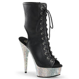 BEJEWELED-1016-6  Black Faux Leather/Silver AB RS