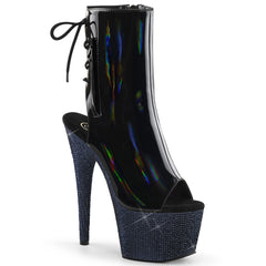 BEJEWELED-1018DM-7  Black Holo Patent/Midnight Black RS