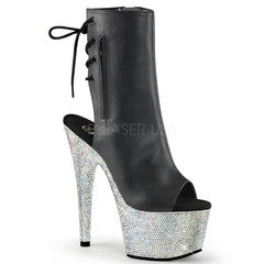 BEJEWELED-1018DM-7  Black Faux Leather/Silver Multi RS
