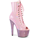 BEJEWELED-1021-7  Baby Pink Holo Patent/Baby Pink AB RS