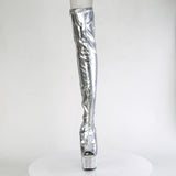BEJEWELED-3011-7  Silver Stretch Holo Patent/Silver AB RS