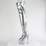 BEJEWELED-3011-7  Silver Stretch Holo Patent/Silver AB RS