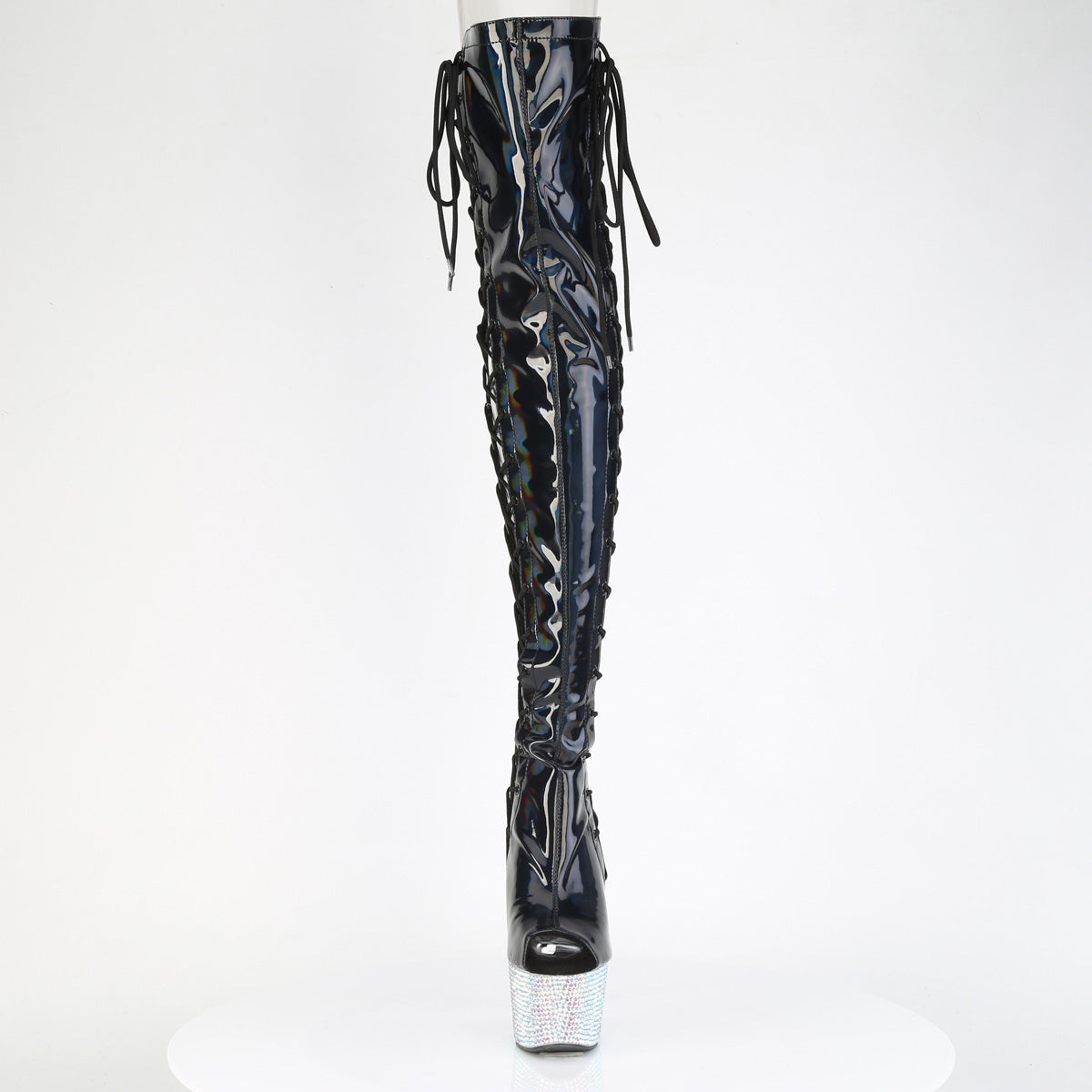 BEJEWELED-3052HG-7  Black Holo Patent/Silver Multi RS
