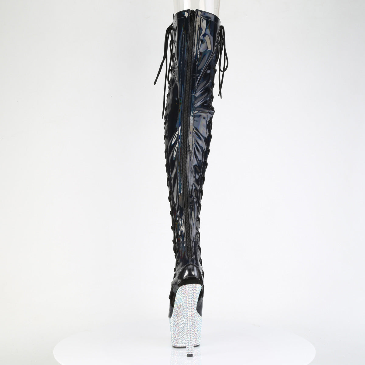 BEJEWELED-3052HG-7  Black Holo Patent/Silver Multi RS