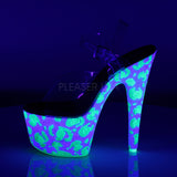 BEJEWELED-708UVLP  Clear/Neon White-Neon Green
