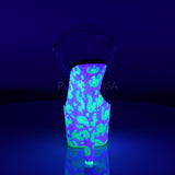 BEJEWELED-708UVLP  Clear/Neon White-Neon Green