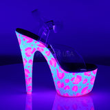 BEJEWELED-708UVLP  Clear/Neon White-Neon Hot Pink