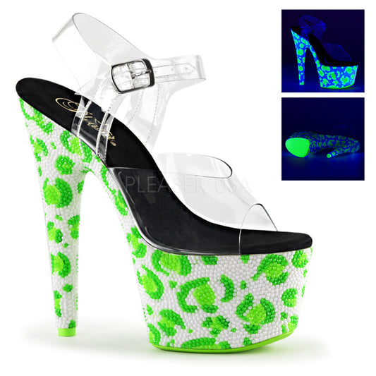 BEJEWELED-708UVLP  Clear/Neon White-Neon Green