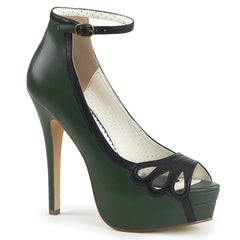 BELLA-31  Dark Green-Black Faux Leather