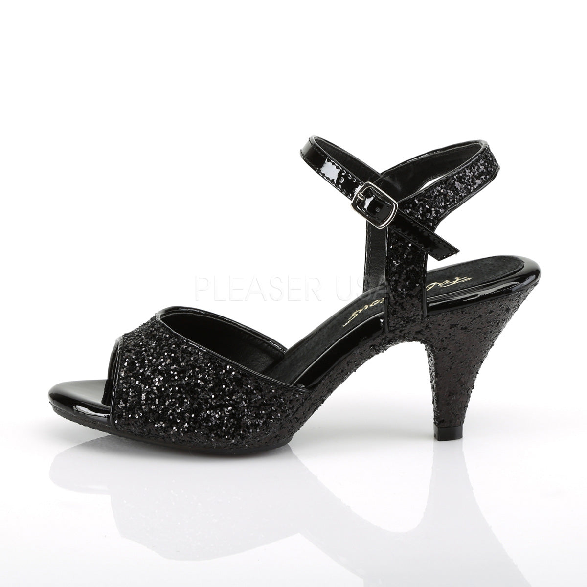BELLE-309G  Black Glitter/Black Glitter