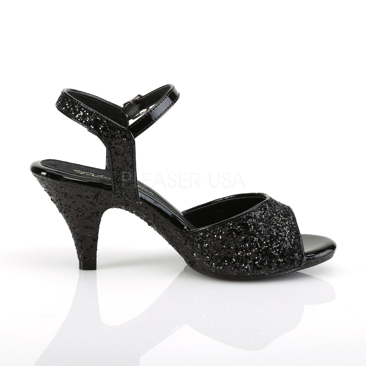 BELLE-309G  Black Glitter/Black Glitter