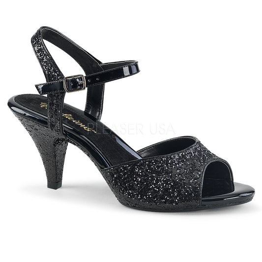 BELLE-309G  Black Glitter/Black Glitter