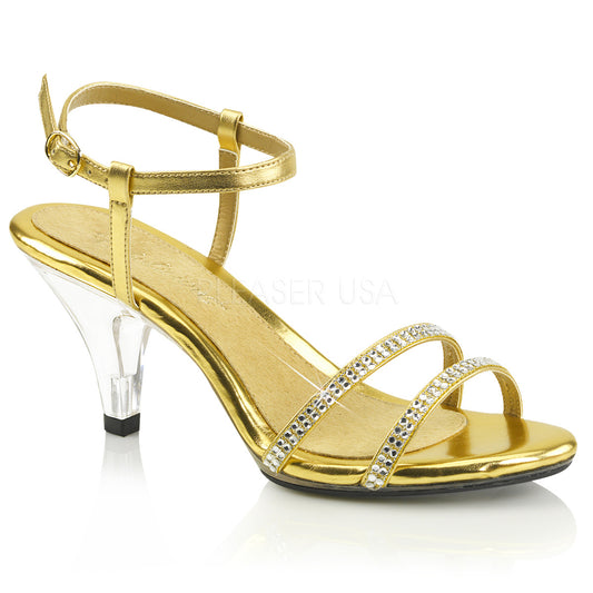 BELLE-316  Gold Metallic Pu/Clear