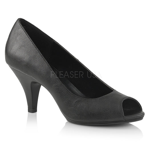 BELLE-362  Black Faux Leather/Black Matte