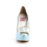 BETTIE-20  Baby Blue-Tan Faux Leather