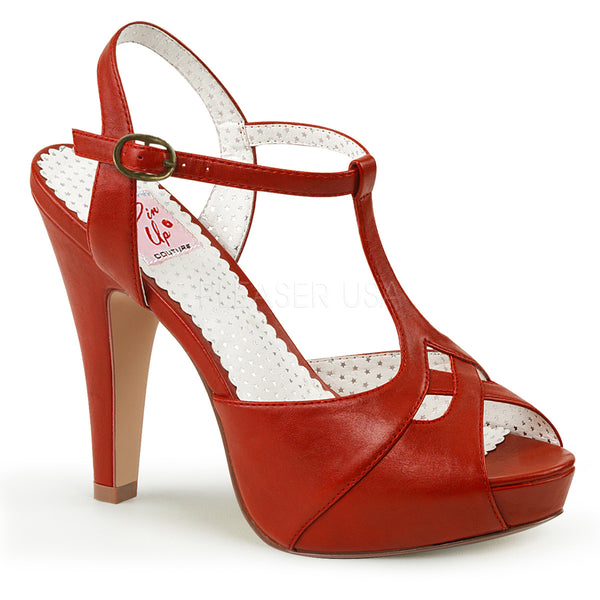 BETTIE-23  Red Faux Leather