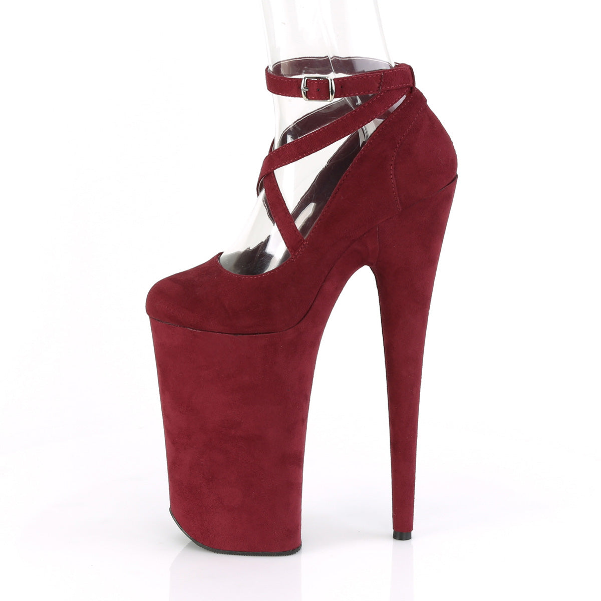 BEYOND-087FS  Burgundy Faux Suede/Burgundy Faux Suede