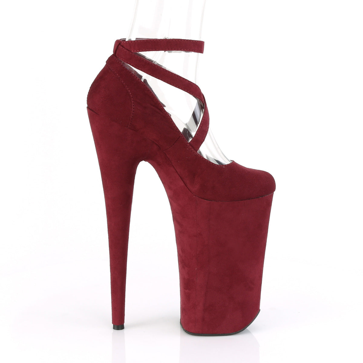 BEYOND-087FS  Burgundy Faux Suede/Burgundy Faux Suede