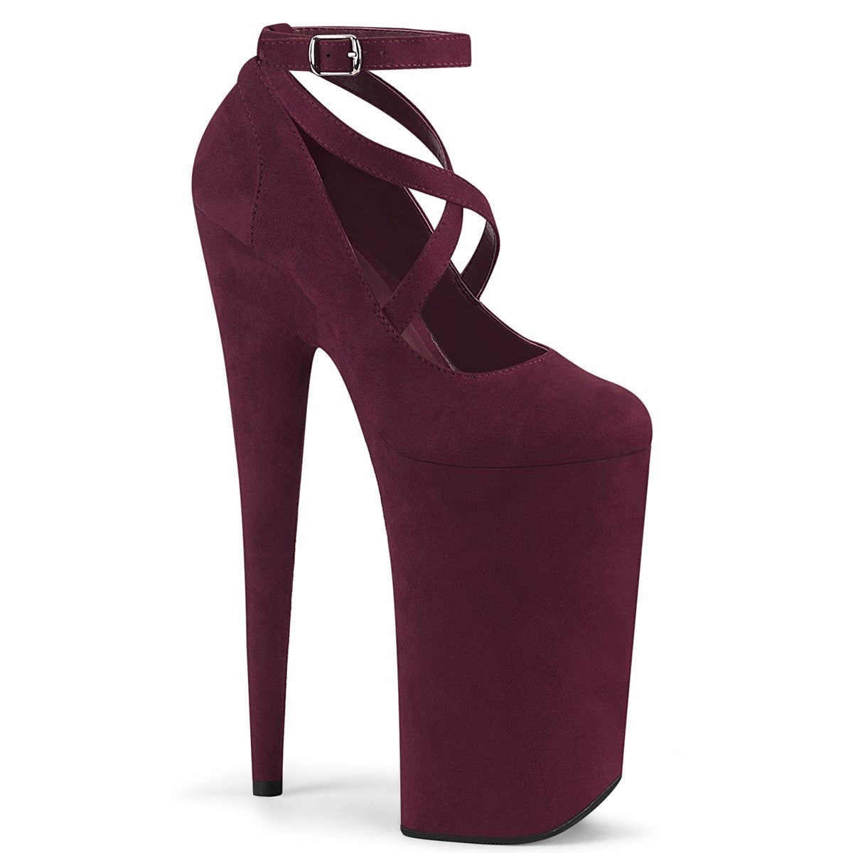 BEYOND-087FS  Burgundy Faux Suede/Burgundy Faux Suede