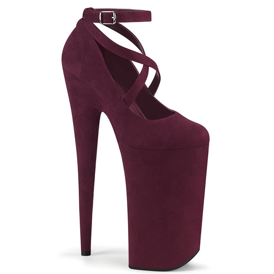 BEYOND-087FS  Burgundy Faux Suede/Burgundy Faux Suede