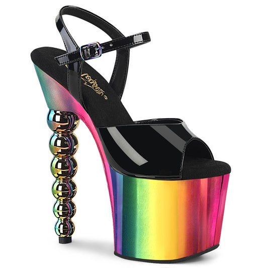 BLISS-709RC  Black Patent/Rainbow Chrome