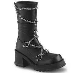 BRATTY-120  Black Vegan Leather