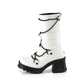 BRATTY-120  White Vegan Leather