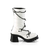 BRATTY-120  White Vegan Leather