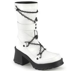 BRATTY-120  White Vegan Leather