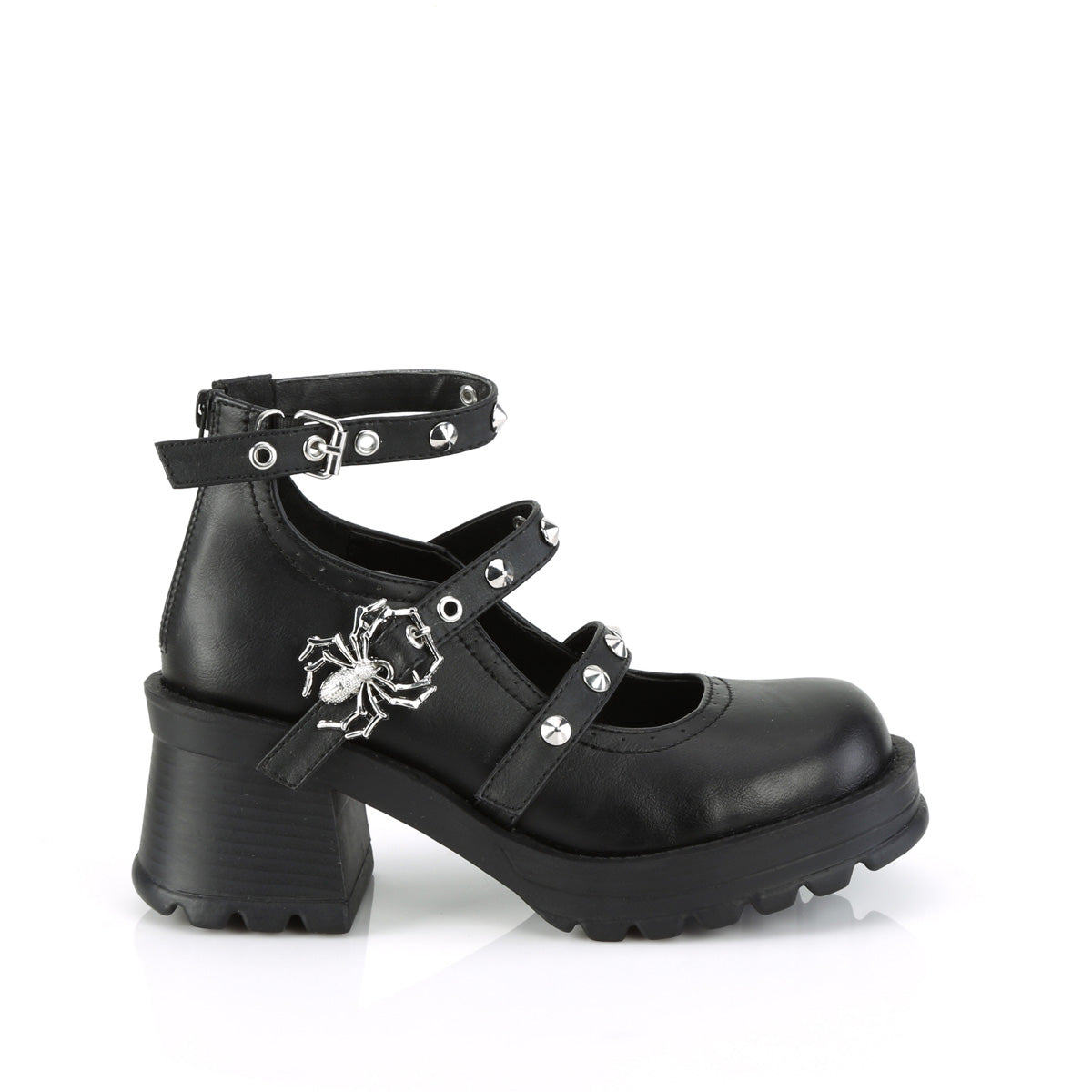 BRATTY-30  Black Vegan Leather
