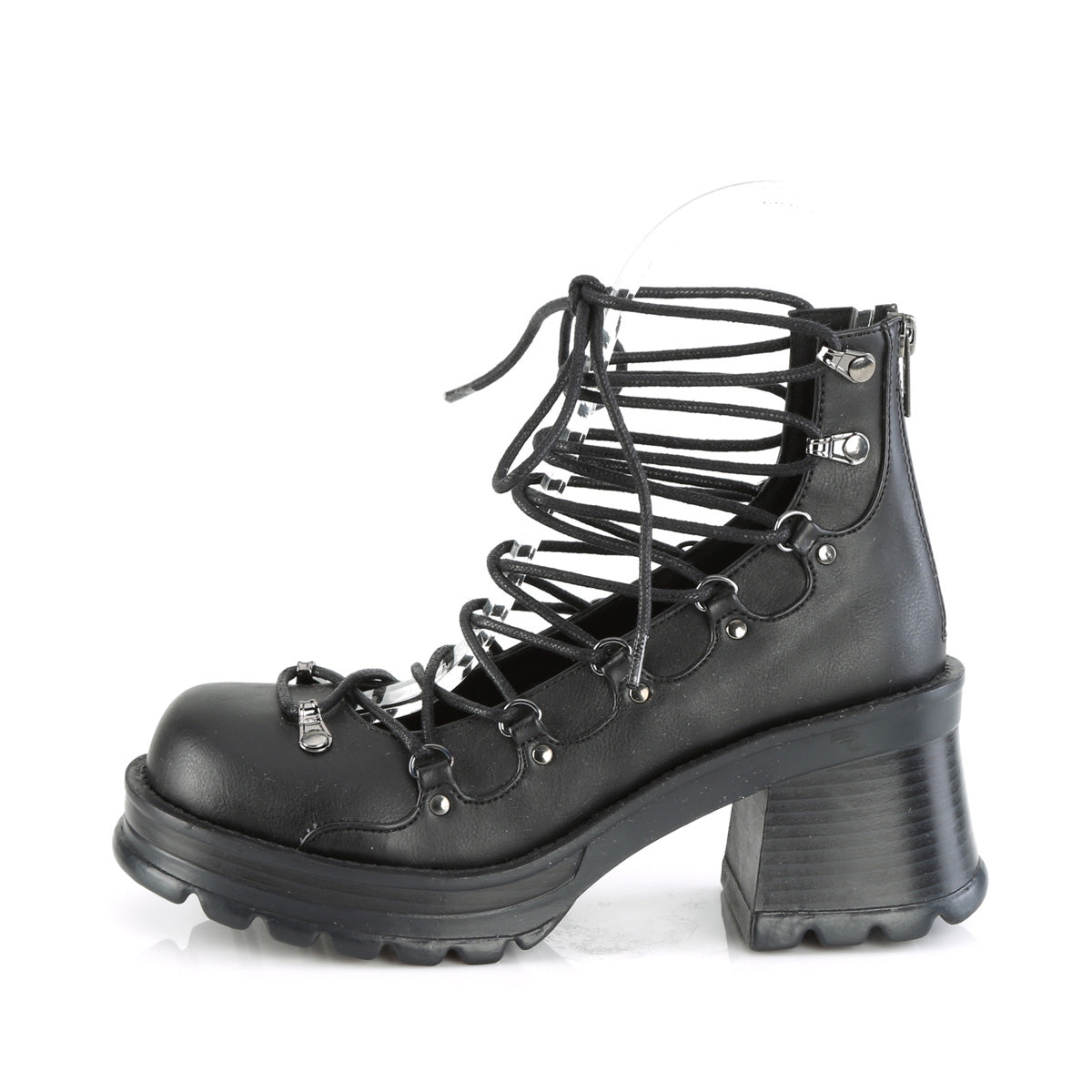 BRATTY-32  Black Vegan Leather