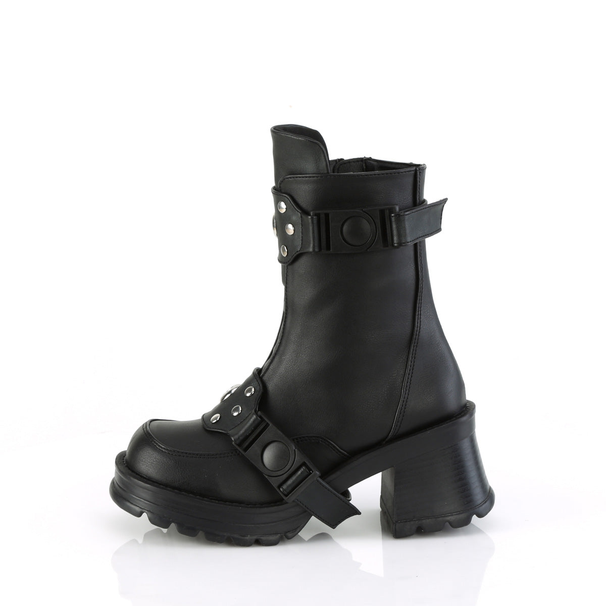 BRATTY-56  Black Vegan Leather