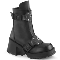 BRATTY-56  Black Vegan Leather