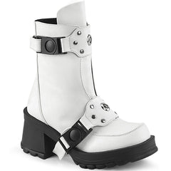 BRATTY-56  White Vegan Leather