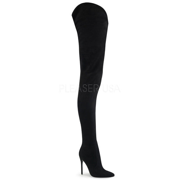 COURTLY-4017  Black Faux Suede