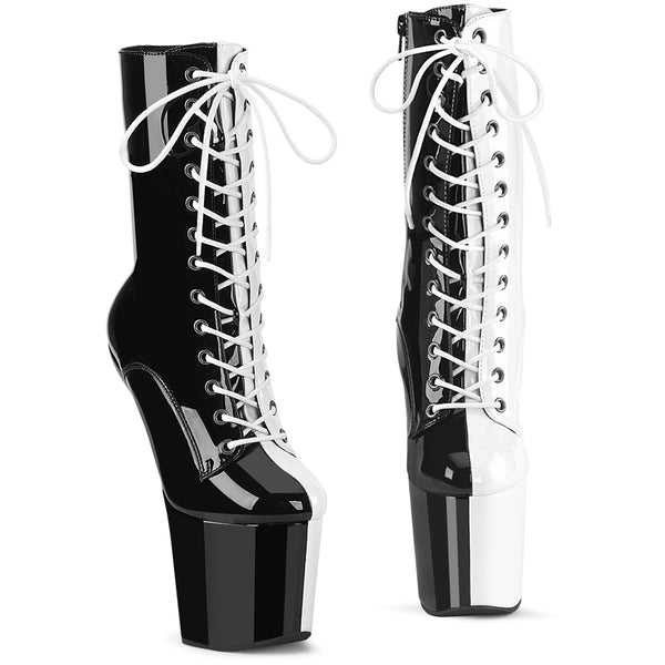 CRAZE-1040TT  Black-White Patent/Black-White