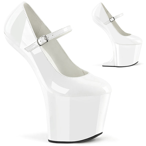 CRAZE-880  White Patent/White