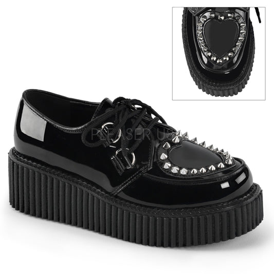 CREEPER-108  Black Patent-Pvc